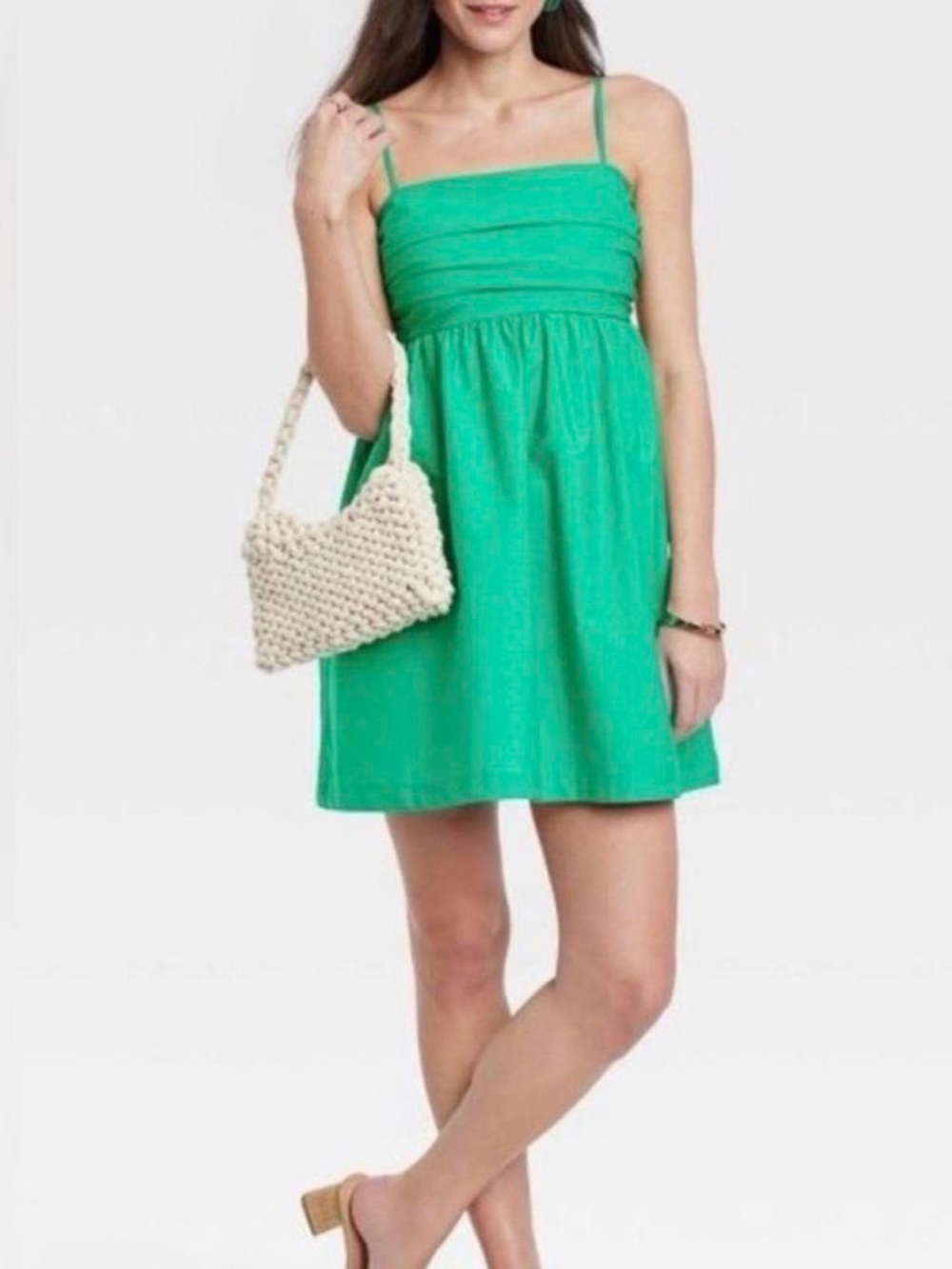 A New Day- Green Babydoll Dress
